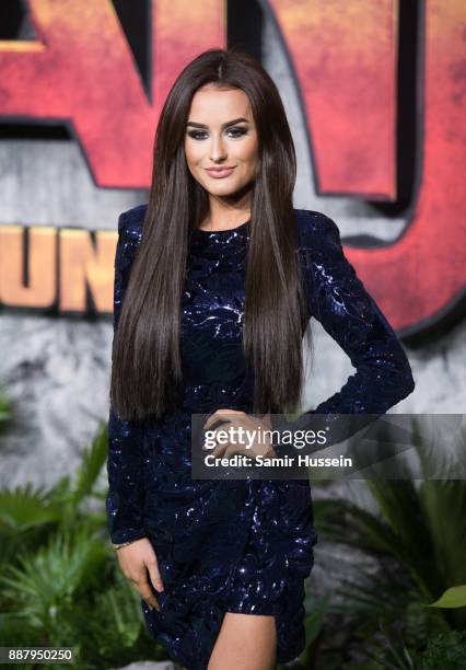 Amber Davies attends the 'Jumanji: Welcome To The Jungle UK premiere held at Vue West End on December 7, 2017 in London, England.