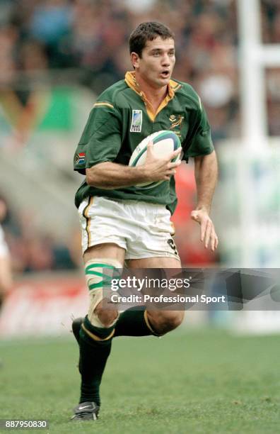 Joost van der Westhuizen of South Africa in action against Australia during the rugby union World Cup Semi-Final at Twickenham in London on 30th...