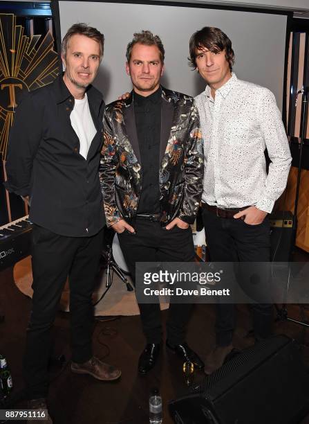 Rob Green, Joseph Washbourn and Dan Hipgrave attend the Tempus Magazine annual Christmas Party at The Rumpus Room, Mondrian Hotel on December 7, 2017...