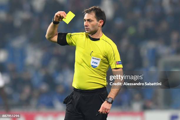 Referee Aleksei Eskov during the UEFA Europa League group E match between Atalanta and Olympique Lyon at Mapei Stadium - Citta' del Tricolore on...