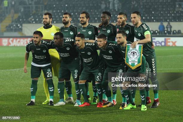 Konyaspor initial team during the match between Vitoria Guimaraes and Atiker Konyaspor match for UEFA Europa League at Estadio da Dom Afonso...