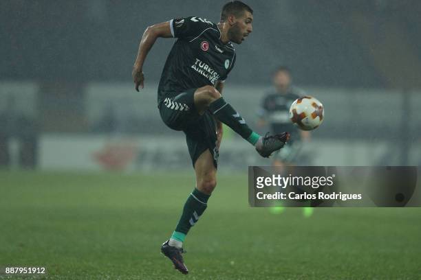 Konyaspor midfielder Mehdi Bourabia from Morrocos during the match between Vitoria Guimaraes and Atiker Konyaspor match for UEFA Europa League at...