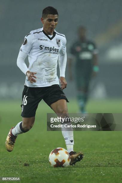 Vitoria Guimaraes forward Paolo Hurtado from Peru during the match between Vitoria Guimaraes and Atiker Konyaspor match for UEFA Europa League at...