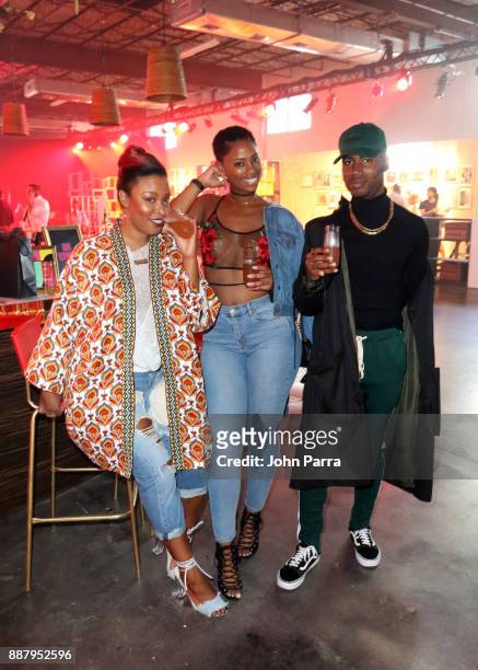 Guests attend the VIP Preview of BACARDI, Swizz Beatz And The Dean Collection Bring NO COMMISSION Back To Miami To Celebrate 'Island Might" at Soho...