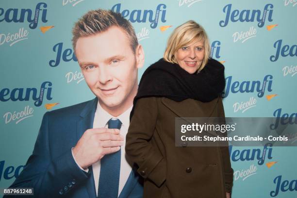 Chantal Ladesou attends the show of Jeanfi Janssens at L'Alhambra on December 7, 2017 in Paris, France.