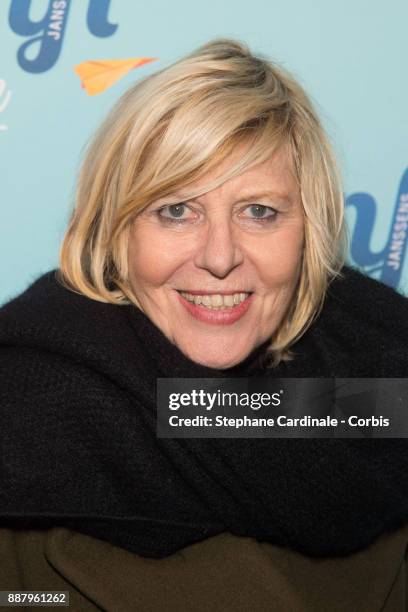 Chantal Ladesou attends the show of Jeanfi Janssens at L'Alhambra on December 7, 2017 in Paris, France.