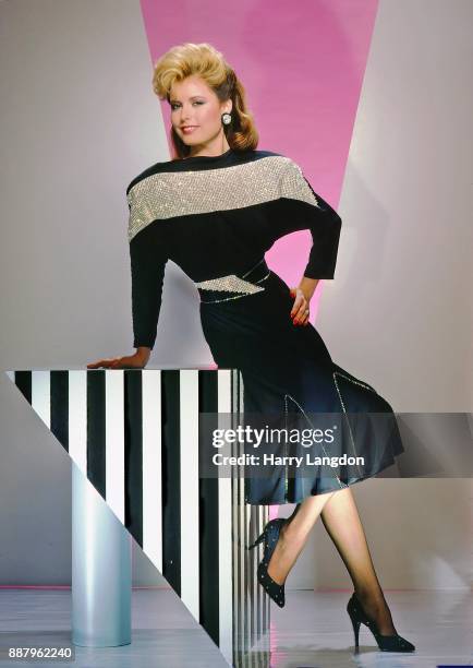 Harry Langdon Fashions; Model Tracy Bregaman. Ellene Warren Desgins in 1980 in Los Angeles. California