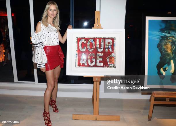 Karolina Kurkova attends Art Basel Miami Beach 2017 - Alexa Magazine Party at 1 Hotel & Homes South Beach on December 7, 2017 in Miami Beach, Florida.