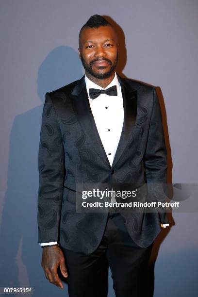 Football player Djibril Cisse attends the Annual Charity Dinner hosted by the AEM Association Children of the World for Rwanda at Pavillon Ledoyen on...