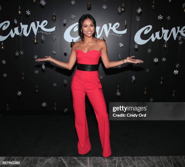 Actress & Model Karrueche Tran hosts the Curve Fragrances Holiday Party at Arlo NoMad on December 7, 2017 in New York City.