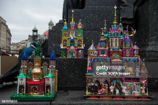 Nativity scenes are seen during the 75th edition of Christmas Cribs competition. The 'cribs' are nativity scenes, but different from those elsewhere...