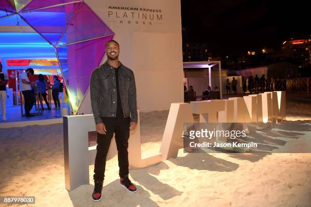 Michael B. Jordan celebrates Miami Art Week at the American Express Platinum House at The Miami Beach EDITION on December 7, 2017 in Miami Beach,...