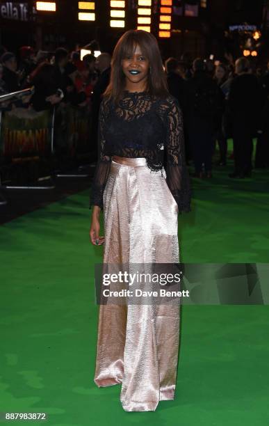 Oti Mabuse attends the UK Premiere of "Jumanji: Welcome To The Jungle" at Vue West End on December 7, 2017 in London, England.