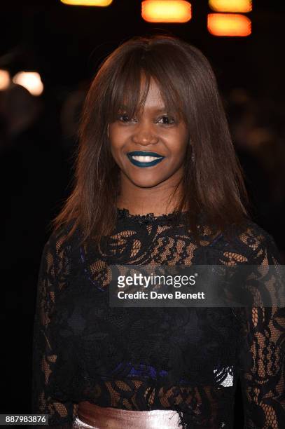 Oti Mabuse attends the UK Premiere of "Jumanji: Welcome To The Jungle" at Vue West End on December 7, 2017 in London, England.