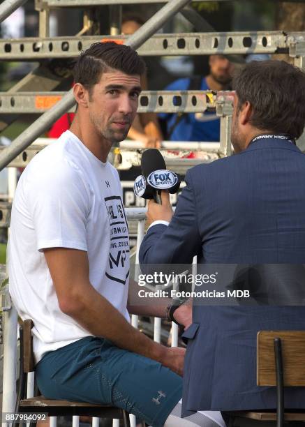 Michael Phelps attends a public training session as an Under Armour Ambassador at The Rosedal on December 7, 2017 in Buenos Aires, Argentina.