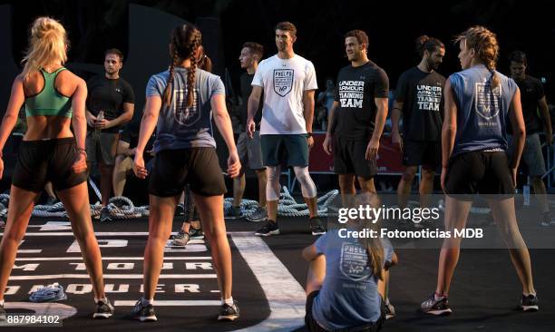 Michael Phelps attends a public training session as an Under Armour Ambassador at The Rosedal on December 7, 2017 in Buenos Aires, Argentina.