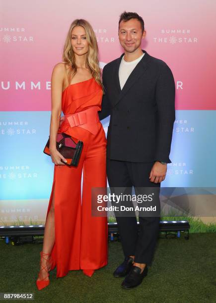 Jennifer Hawkins and Ian Thorpe attend the Summer & The Star Official Launch at The Star on December 8, 2017 in Sydney, Australia.