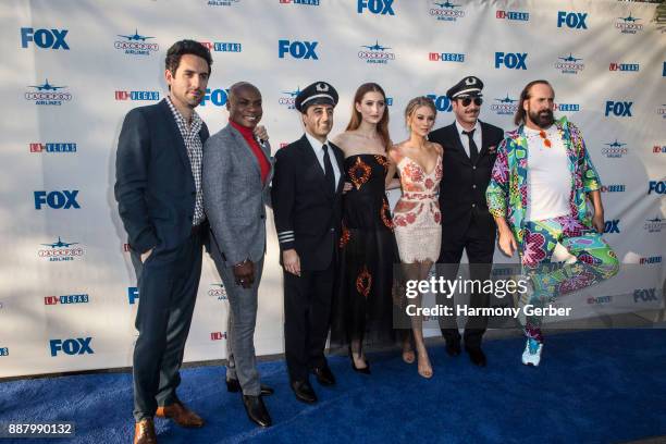 The cast of "LA to Vegas" attend the Premiere Of Fox's "LA To Vegas" at LAX Airport on December 7, 2017 in Los Angeles, California.