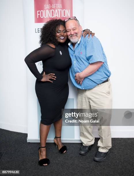 Actress Danielle Brooks and Larry Flick attend the SAG-AFTRA Foundation Conversations: "Orange Is The New Black" at The Robin Williams Center on...