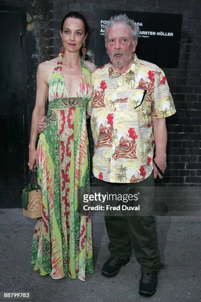 David Bailey and Catherine Bailey appear at the Prada Congo Benefit Party at The Double Club on July 2, 2009 in London, England.
