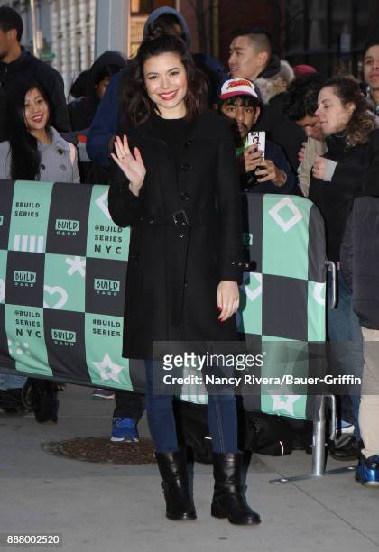 Miranda Cosgrove is seen on December 07, 2017 in New York City.