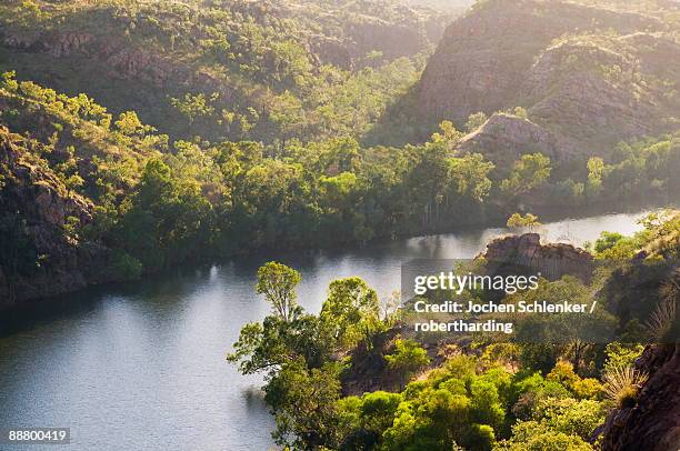 katherine gorge and katherine river, nitmiluk national park, northern territory, australia, pacific - nitmiluk park stock pictures, royalty-free photos & images