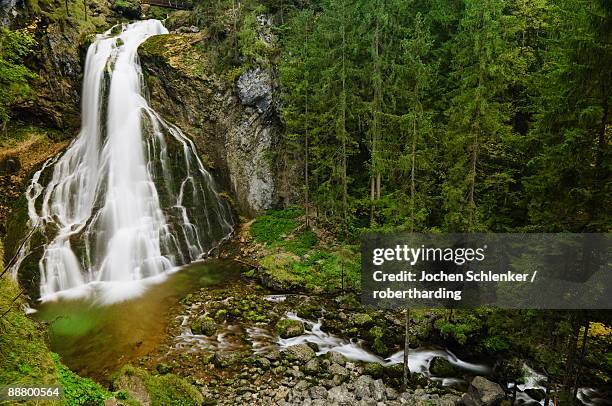 gollinger wasserfall, golling, austria, europe - wasserfall stock pictures, royalty-free photos & images
