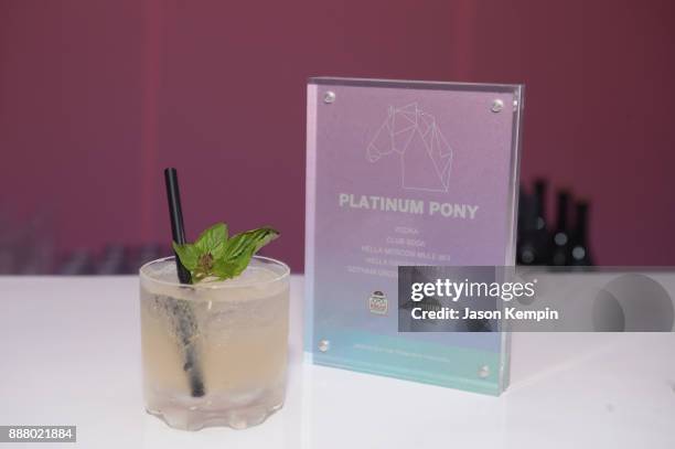 The Platinum Pony Cocktail at the American Express Platinum House at The Miami Beach EDITION on December 7, 2017 in Miami Beach, Florida.