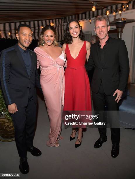 John Legend, Chrissy Teigen, Gal Gadot and Yaron Versano attend GQ and Dior Homme private dinner in celebration of The 2017 GQ Men Of The Year Party...