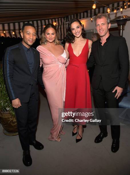 John Legend, Chrissy Teigen, Gal Gadot and Yaron Versano attend GQ and Dior Homme private dinner in celebration of The 2017 GQ Men Of The Year Party...