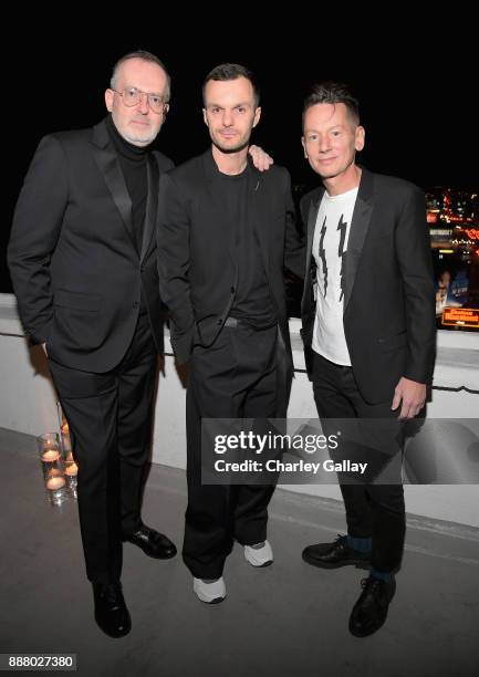 Creative Director Jim Moore, Kris Van Assche and GQ Magazine Editor-in-Chief Jim Nelson attend GQ and Dior Homme private dinner in celebration of The...