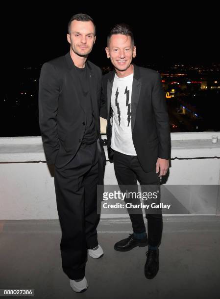 Kris Van Assche and GQ Magazine Editor-in-Chief Jim Nelson attend GQ and Dior Homme private dinner in celebration of The 2017 GQ Men Of The Year...