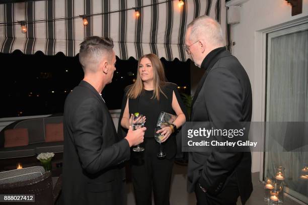 Magazine Editor-in-Chief Jim Nelson, CBO of GQ Kim Kelleher and GQ Creative Director Jim Moore attend GQ and Dior Homme private dinner in celebration...