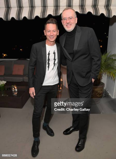 Magazine Editor-in-Chief Jim Nelson and GQ Creative Director Jim Moore attend GQ and Dior Homme private dinner in celebration of The 2017 GQ Men Of...
