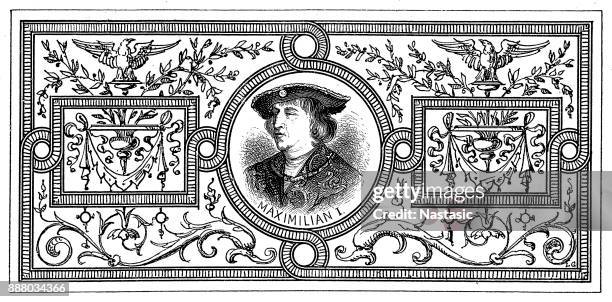 illustrations, cliparts, dessins animés et icônes de maximilien ier de habsbourg (1459-1519) - dynastie des habsbourg
