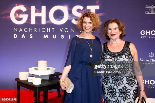 German actress Heike Kloss and her mother Waldtraut Kloss during the premiere of 'Ghost - Das Musical' at Stage Theater on December 7, 2017 in...