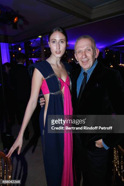 Model Anna Cleveland and Stylist Jean-Paul Gaultier attend the Annual Charity Dinner hosted by the AEM Association Children of the World for Rwanda...