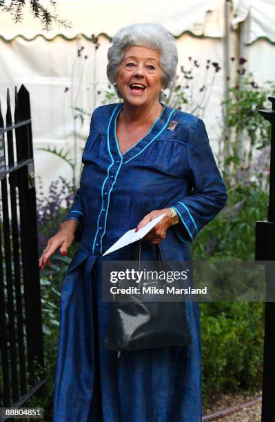 Politician Betty Boothroyd arrives at Sir David Frost's Summer Party on July 2, 2009 in London, England.