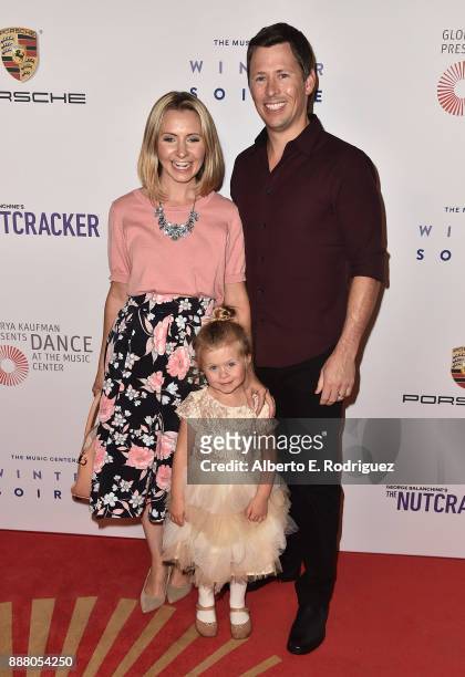 Actress Beverly Mitchell, Kenzie Cameron and Michael Cameron attend the premiere of The New "George Balanchine's The Nutcracker" at The Dorothy...