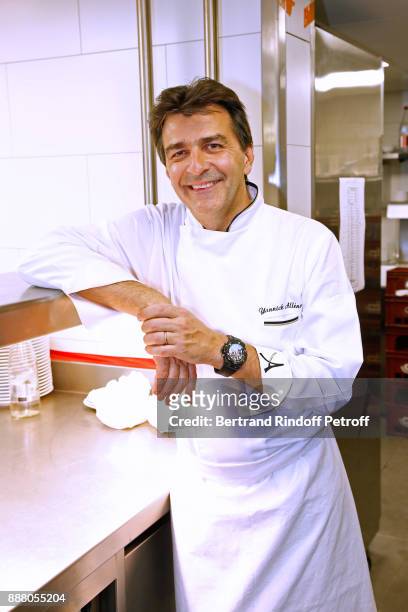 Chef of Ledoyen Yannick Alleno poses in the kitchen during the Annual Charity Dinner hosted by the AEM Association Children of the World for Rwanda...