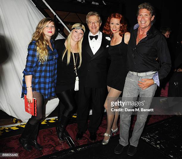 Taylor Ann Hasselhoff, Hayley Amber Hasselhoff, television personality Jerry Springer, actress Leigh Zimmerman and actor David Hasselhoff attend the...