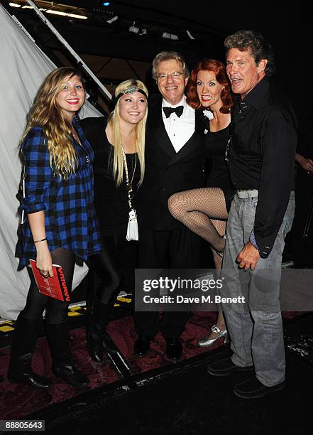 Taylor Ann Hasselhoff, Hayley Amber Hasselhoff, television personality Jerry Springer, actress Leigh Zimmerman and actor David Hasselhoff attend the...