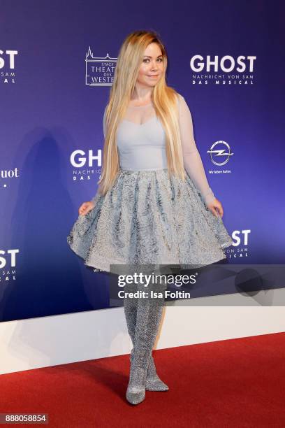 Lifestyle Blogger Nadine Trompka during the premiere of 'Ghost - Das Musical' at Stage Theater on December 7, 2017 in Berlin, Germany.