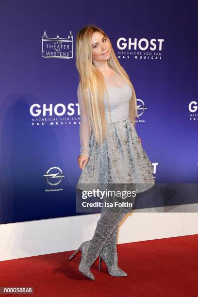 Lifestyle Blogger Nadine Trompka during the premiere of 'Ghost - Das Musical' at Stage Theater on December 7, 2017 in Berlin, Germany.