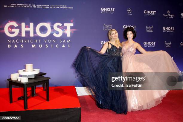German actress Yvonne Woelke and model Micaela Schaefer during the premiere of 'Ghost - Das Musical' at Stage Theater on December 7, 2017 in Berlin,...