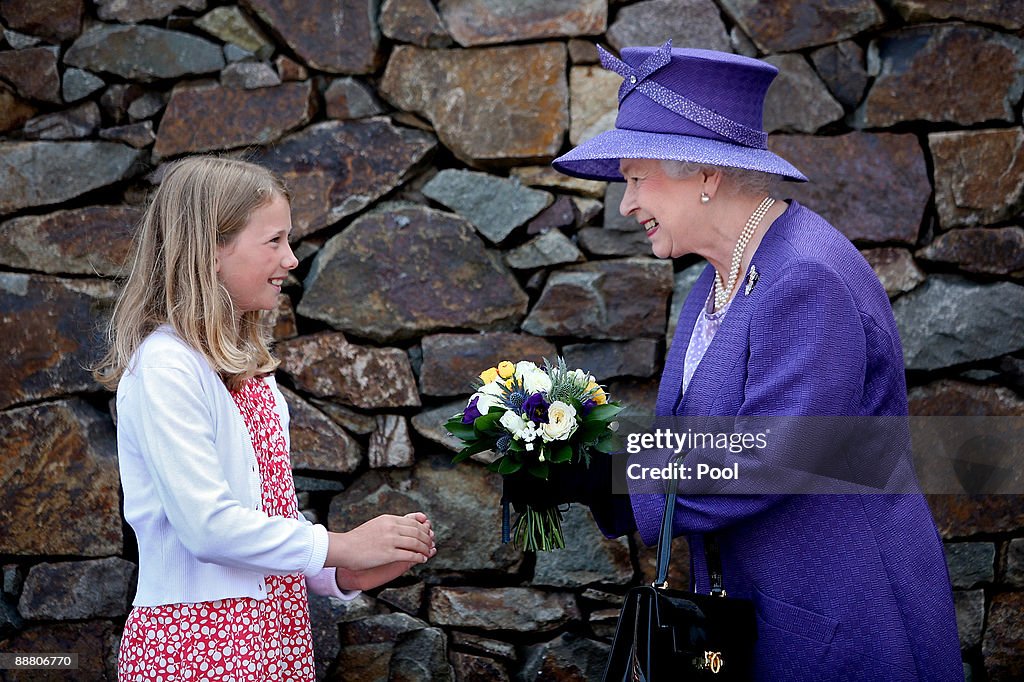 Queen Elizabeth II Visits Scottish Seabird Centre