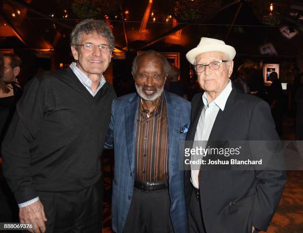 Chairman of Walt Disney Studios Alan Horn, Clarence Avant, and Norman Lear attend Norman Lear's 95th Birthday Celebration on December 7, 2017 in Los...