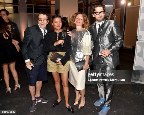 Christopher Makos, Kikki Peil, Luba Michailova and Paul Solberg attends the Unveiling of White Square by Richard Meier & Partners at Citigroup Center...