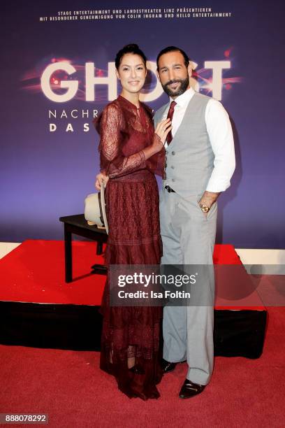 Model Rebecca Mir and her husband dancer Massimo Senato during the premiere of 'Ghost - Das Musical' at Stage Theater on December 7, 2017 in Berlin,...