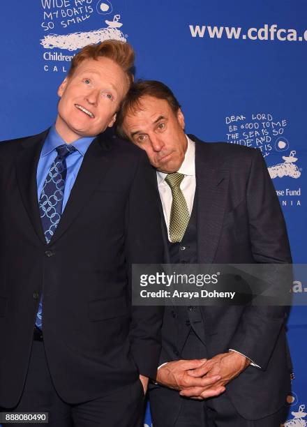 Conan O'Brien and Kevin Nealon attend the Children's Defense Fund-California's 27th Annual Beat The Odds Awards at the Beverly Wilshire Four Seasons...